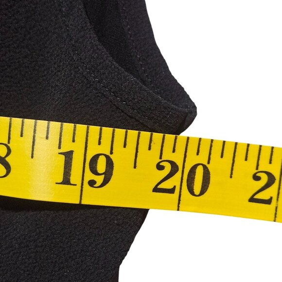 Vince Camuto Side Tie Top Black L Sleeveless Minimalist Workwear Chic Court Core - Picture 6 of 11